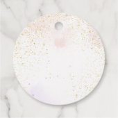 Étiquettes Cadeau Stick d'Anniversaire de Glitz Party Spa rose (Dos)