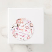 Étiquettes Cadeau Stick d'Anniversaire de Glitz Party Spa rose (En situation)