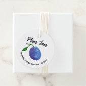 Étiquettes Cadeau Sticker à soudure ronde à la prune (En situation)