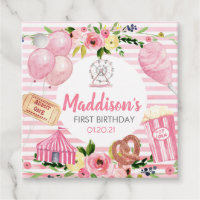 Sticker d'anniversaire du Carnaval rose