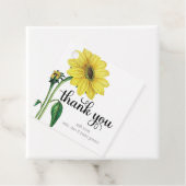 Étiquettes Cadeau Sticker Merci de tournesol d'aquarelle (En situation)