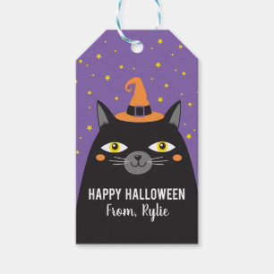 Étiquettes-cadeau Sticker pour chat Halloween