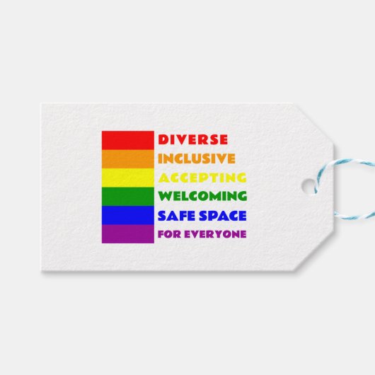 Étiquettes-cadeau Sticker pour espace sécurisé LGBTQ+ (Devant (Horizontal))