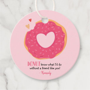 Étiquettes Cadeau Sticker rond classique de Saint-Valentin