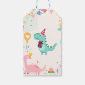 Étiquettes-cadeau Stickers Anniversaire Pastel Dino (Dos)