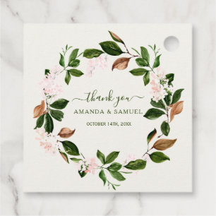 Étiquettes Cadeau Stickers Merci couleur eau vert