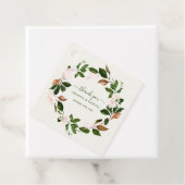 Étiquettes Cadeau Stickers Merci couleur eau vert (En situation)