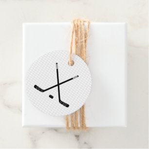 Étiquettes Cadeau Sticks de hockey sur glace Puck Net Jeu de l'équip