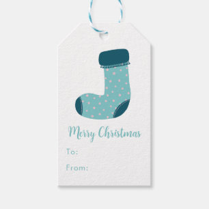 Étiquettes-cadeau Stockage de Noël personnalisé