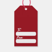ÉTIQUETTES-CADEAU STOCKAGE TRADITIONNEL DE NOËL ROUGE (Dos)