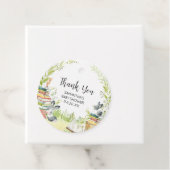 Étiquettes Cadeau Storybook New Chapter Baby shower Round (En situation)