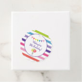 Étiquettes Cadeau Stripe Candy Land Lollipop fête d'anniversaire (En situation)