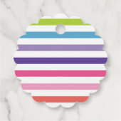 Étiquettes Cadeau Stripe Candy Land Lollipop fête d'anniversaire (Dos)