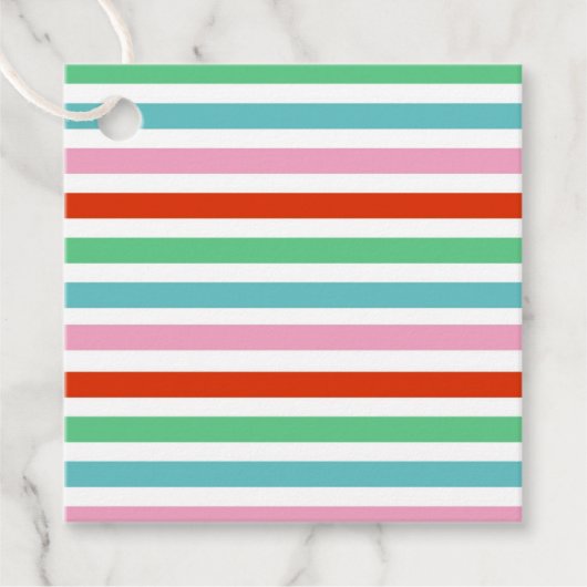 Étiquettes Cadeau Stripe pattern | Colorful Christmas Cheer (Devant)