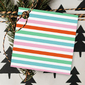Étiquettes Cadeau Stripe pattern | Colorful Christmas Cheer