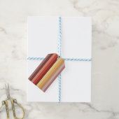 ÉTIQUETTES-CADEAU STRIPES COLORÉS AUTOMNE (Avec de laficelle)