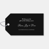 Étiquettes-cadeau Style Block Font Gold Parties scintillant Joie Mod (Dos (Horizontal))