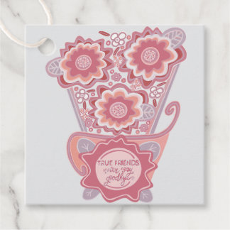 Étiquettes Cadeau Style de design floral unique