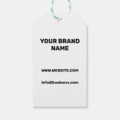 ÉTIQUETTES-CADEAU STYLE DE TEXTE MINIMAL SIMPLE LOGO D'AFFAIRES FAVO (Dos)