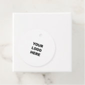 ÉTIQUETTES CADEAU STYLE DE TEXTE MINIMAL SIMPLE LOGO D'AFFAIRES FAVO (En situation)