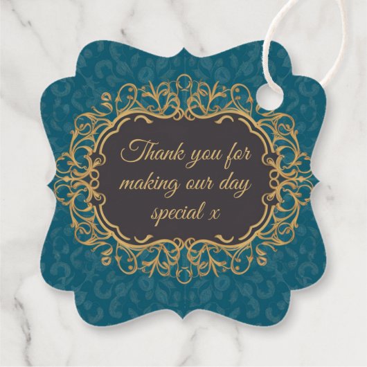 Étiquettes Cadeau Style élégant mariage Regencycore (Dos)