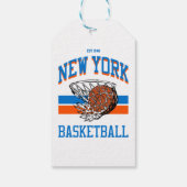 Étiquettes-cadeau Style Varsity Basket-ball New York (Dos)
