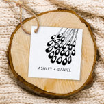 Étiquettes Cadeau Stylisé Peacock Feather Mariage moderne Carré<br><div class="desc">Moderne. Minimal. Cette collection utilise des plumes de paon stylisées pour créer un look élégant pour votre journée spéciale.</div>