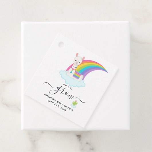 Étiquettes Cadeau Succulent Llama Heaven Me Regarder me croissance B (En situation)