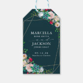 Étiquettes-cadeau Succulents et Mariage Gold Chic (Devant)