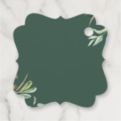 Étiquettes Cadeau Succulents Verdure Blanc Floral Mariage (Dos)