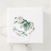 Étiquettes Cadeau Succulents Verdure Blanc Floral Mariage (En situation)