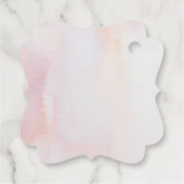 Étiquettes Cadeau Succulents Verdure Blush rose Mariage Floral (Dos)