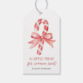 Étiquettes-cadeau Sucre de canne aquarelle Noël (Devant)