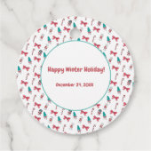 Étiquettes Cadeau Sucre de canne de Noël Motif (Dos)