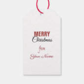 Étiquettes-cadeau Sucre de canne Festsive Joyeux Noël (Dos)