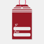 ÉTIQUETTES-CADEAU SUCRE DE CANNE ROUGE ET BLANC TRADITIONNEL NOËL (Dos)