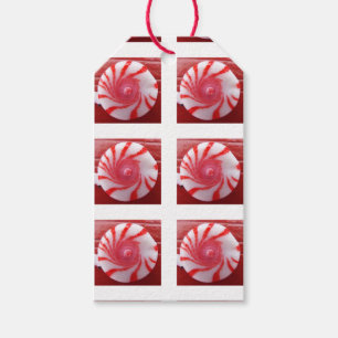 Étiquettes-cadeau Sucrerie de fête de remous de menthe poivrée de