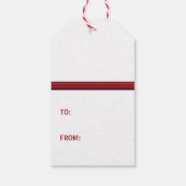 Étiquettes-cadeau Sucres de canne Festif Rouge Et Blanc Bow Et Texte (Dos)