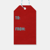 Étiquettes-cadeau Sud-Ouest Mesas Turquoise & Rouge (Dos)