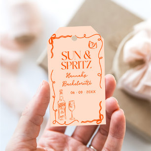 Étiquettes-cadeau Sun et Spritz Bachelorette Week-end