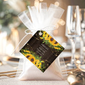 Étiquettes Cadeau Sunflower Gold String éclaire Mariage rustique
