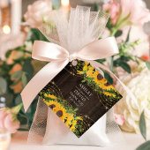Étiquettes Cadeau Sunflower Gold String éclaire Mariage rustique