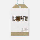 Étiquettes-cadeau Sunflower Western Loho Boho été (Devant)