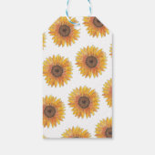 Étiquettes-cadeau Sunflowers Merci pour vous Thanksgiving (Dos)