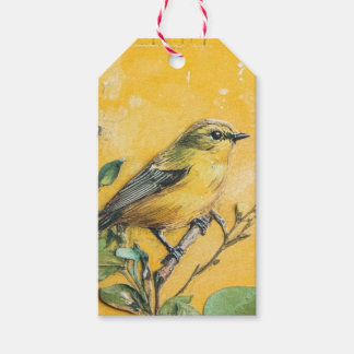 Étiquettes-cadeau Sunny Yellow Bird Journal