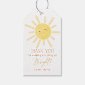 Étiquettes-cadeau Sunshine anniversaire merci (Devant)