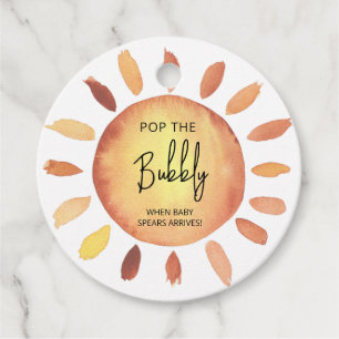 Étiquettes Cadeau Sunshine Pop the bubly