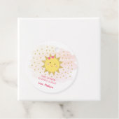 Étiquettes Cadeau Sunshine Rose & Or Premier anniversaire (En situation)