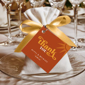 Étiquettes Cadeau Sunshine Typographie Mariage Merci Rouge ID1048