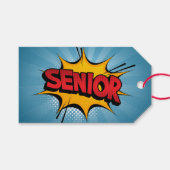 Étiquettes-cadeau Super Hero Senior (Devant (Horizontal))